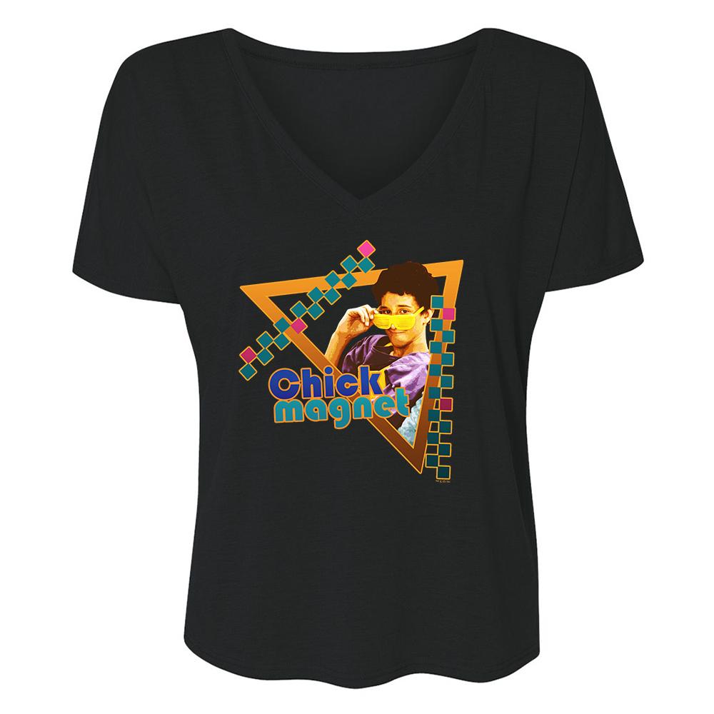 Saved By The Bell Chick Magnet Women's Relaxed V-Neck T-Shirt