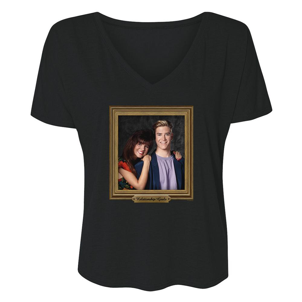 Saved By The Bell Relationship Goal Women's Relaxed V-Neck T-Shirt