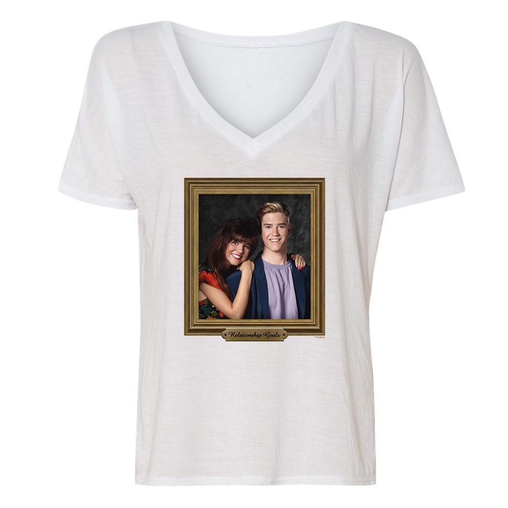 Saved By The Bell Relationship Goal Women's Relaxed V-Neck T-Shirt