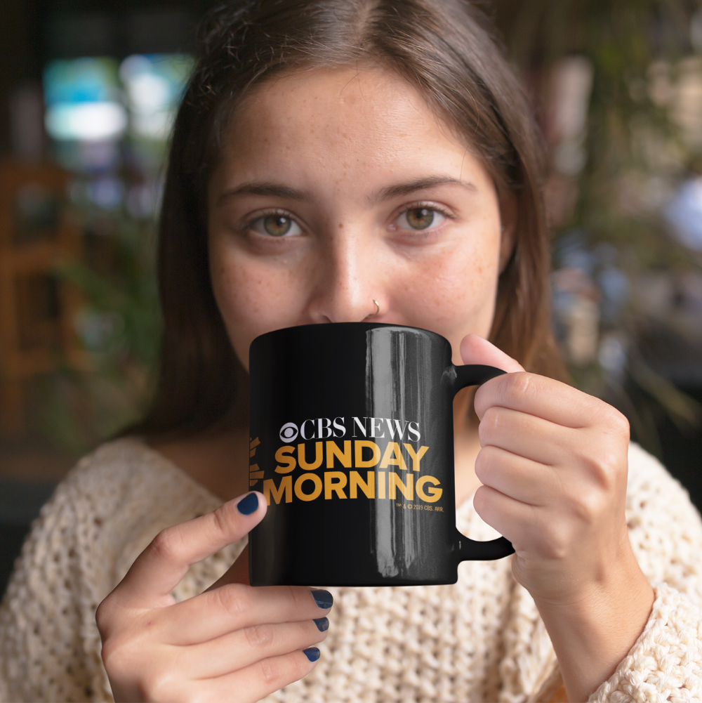 CBS News Sunday Morning 11 oz Black Mug | Official CBS Entertainment Store