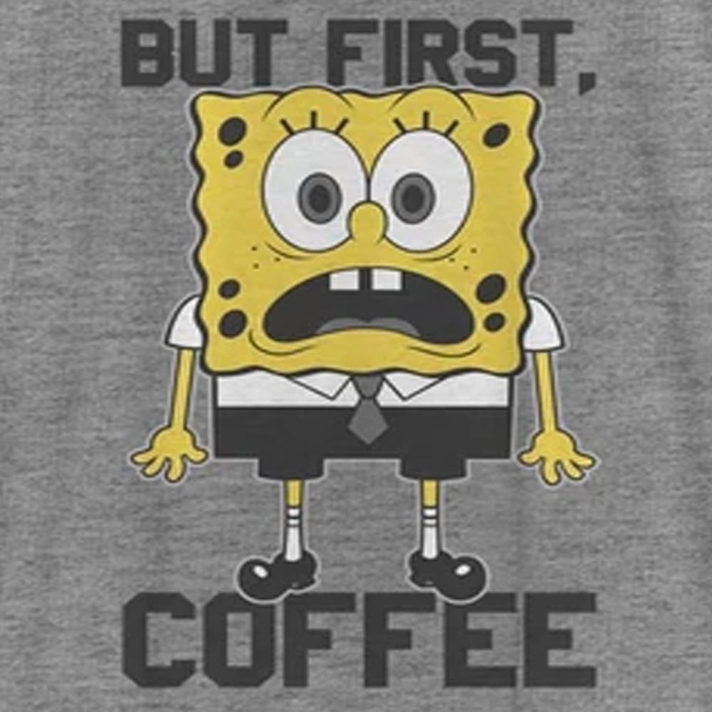 SpongeBob SquarePants First Coffee Women's Racerback Tank Top - SpongeBob SquarePants Official Shop