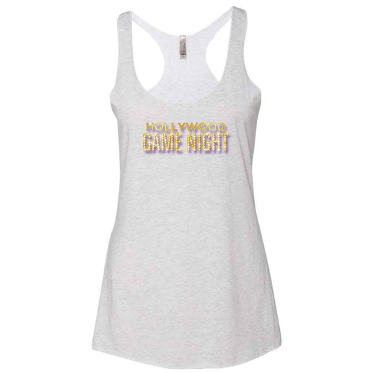 Hollywood Game Night Women's Tri-Blend Racerback Tank Top-2