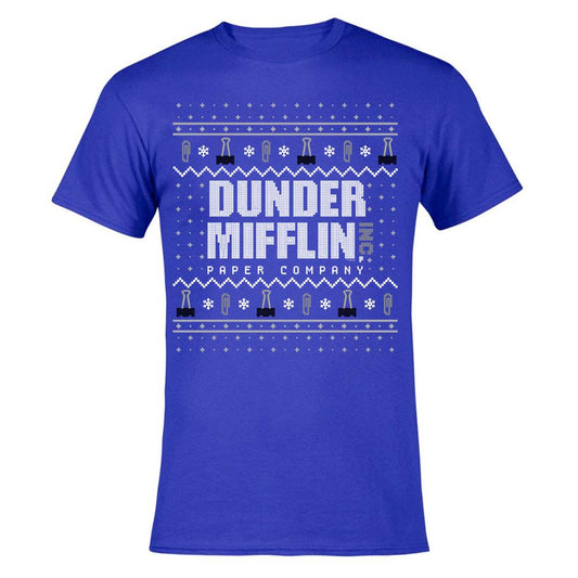 The Office Dunder Mifflin Holiday Men's Short Sleeve T-Shirt-0