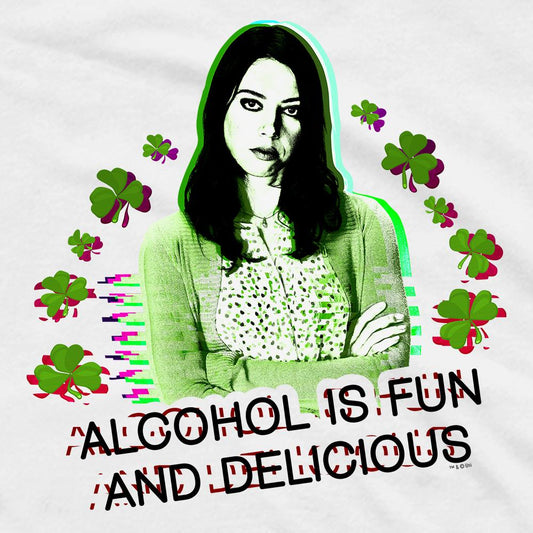 Parks and Recreation Alcohol is Fun and Delicious St. Patrick's Day Men's Short Sleeve T-Shirt-1