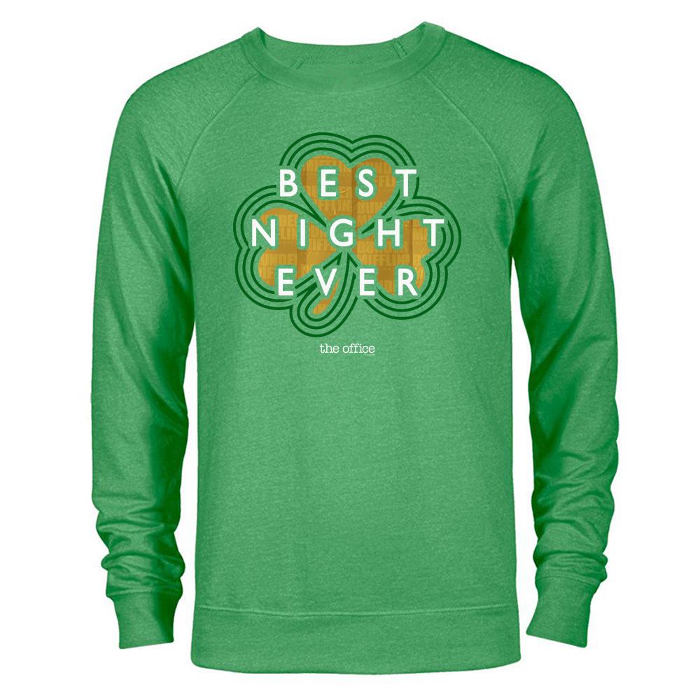 The Office Dunder MIfflin Best Night Ever St. Patrick's Day Lightweight Crew Neck Sweatshirt