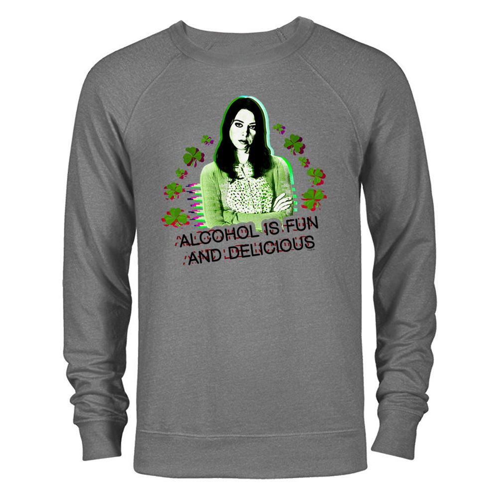 Parks and Recreation Alcohol is Fun and Delicious St. Patrick's Day Lightweight Crew Neck Sweatshirt