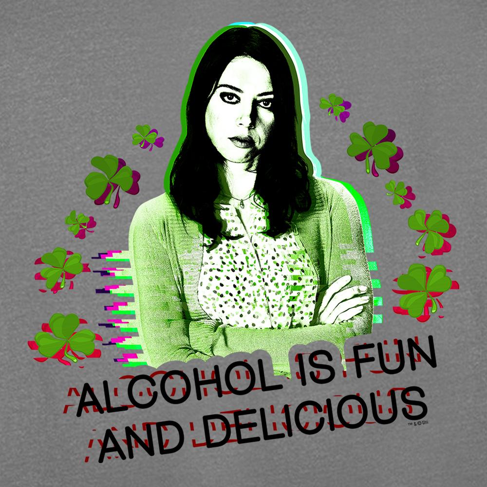 Parks and Recreation Alcohol is Fun and Delicious St. Patrick's Day Lightweight Crew Neck Sweatshirt