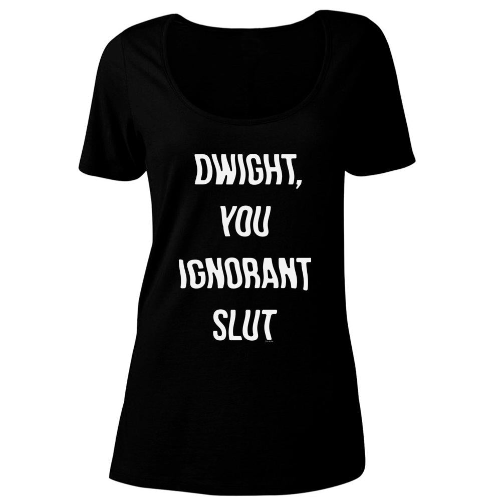 The Office Dwight You Ignorant Slut Women's Relaxed Scoop Neck T-Shirt