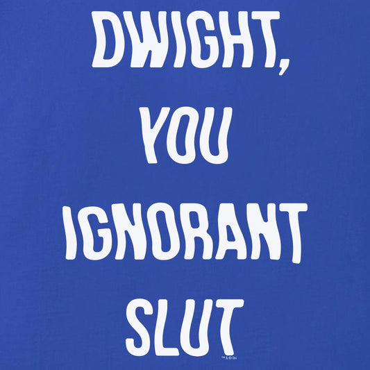 The Office Dwight You Ignorant Slut Women's Relaxed Scoop Neck T-Shirt-1