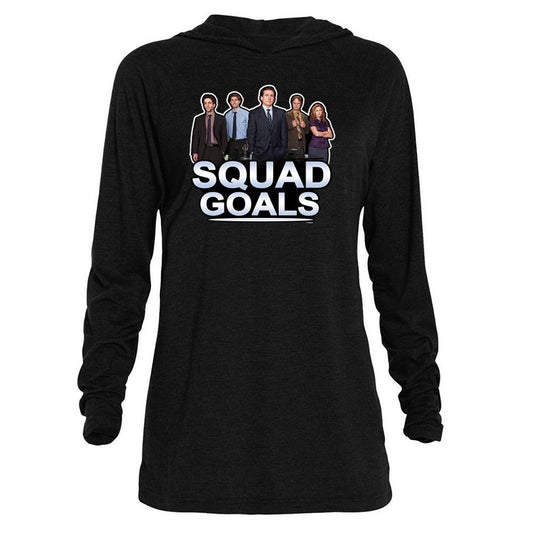 The Office Squad Goals Tri-blend Raglan Hoodie-0