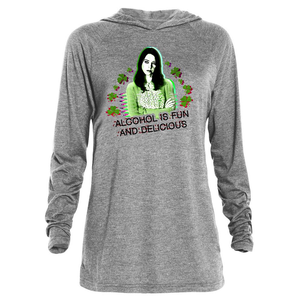 Parks and Recreation Alcohol is Fun and Delicious St. Patrick's Day Tri-Blend Raglan Hoodie