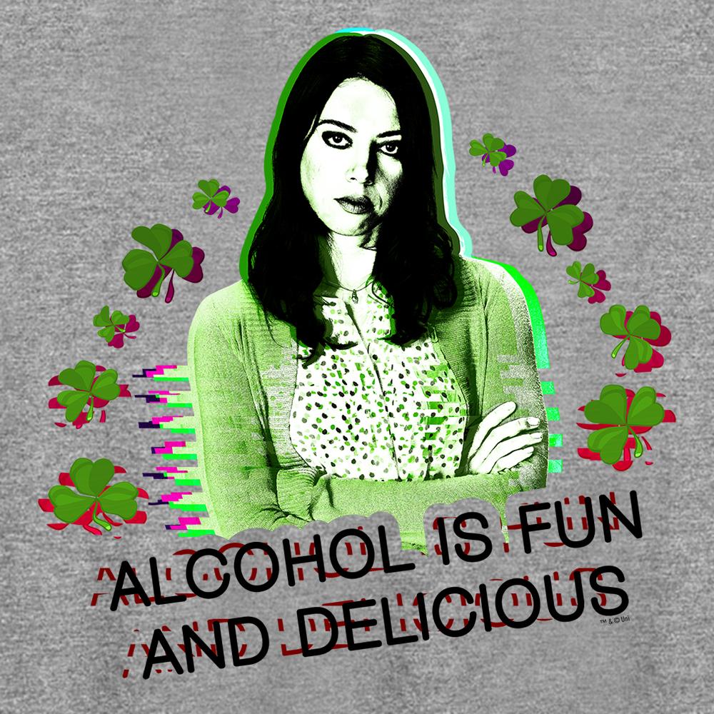 Parks and Recreation Alcohol is Fun and Delicious St. Patrick's Day Tri-Blend Raglan Hoodie
