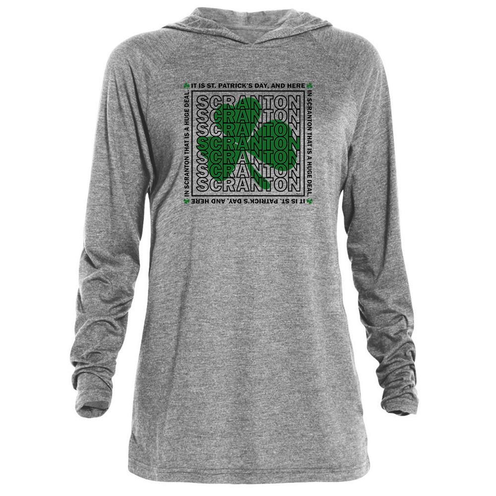 The Office Scranton St. Patrick's Day Tri-Blend Raglan Hoodie
