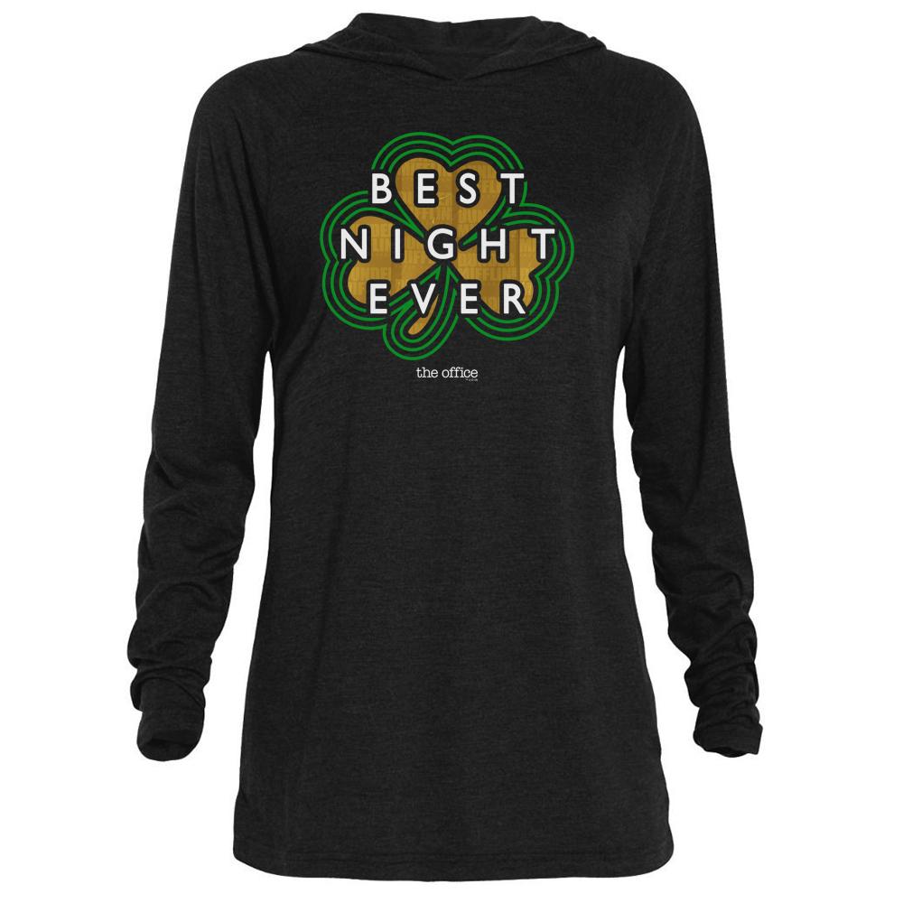 The Office Dunder MIfflin Best Night Ever St. Patrick's Day Tri-Blend Raglan Hoodie