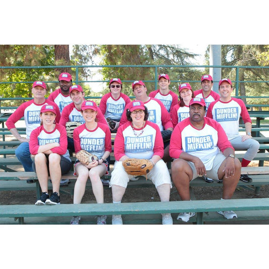 The Office Dunder Mifflin Raglan Softball T-Shirt-1