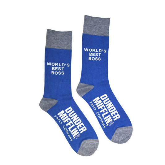 The Office World's Best Boss Dunder Mifflin Custom Knit Socks-0