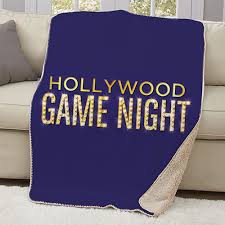 Hollywood Game Night Sherpa Throw Blanket-2