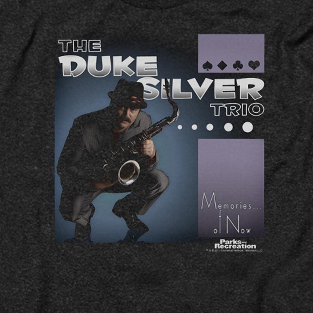 Parks and Recreation The Duke Silver Trio Black Heather Short Sleeve T-Shirt