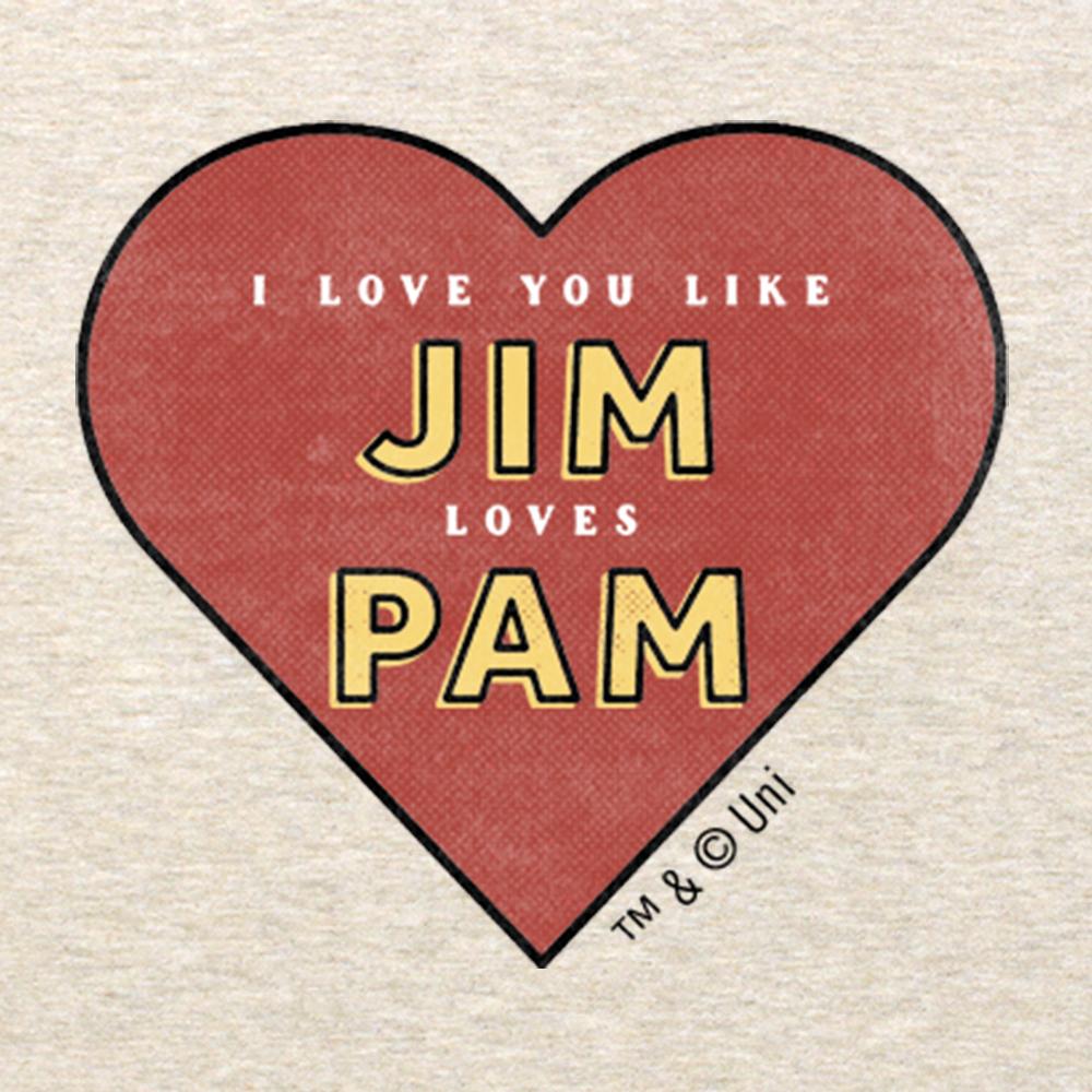 The Office Jim Loves Pam Lightweight Zip Up Hooded Sweatshirt