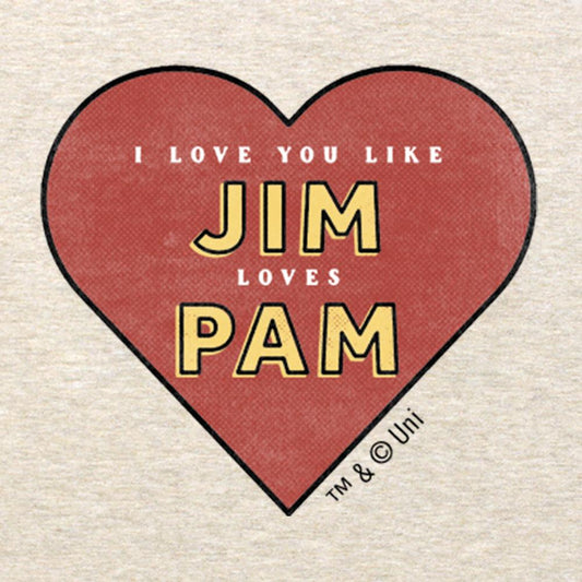 The Office Jim Loves Pam Lightweight Zip Up Hooded Sweatshirt-1