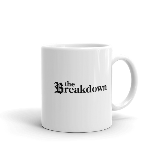 Great News The Breakdown Logo White Mug-4