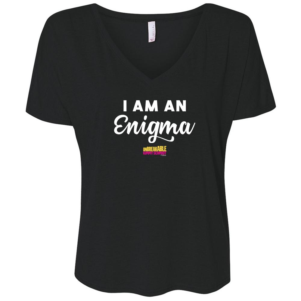 Unbreakable Kimmy Schmidt I am an Enigma Women's Relaxed V-Neck T-Shirt