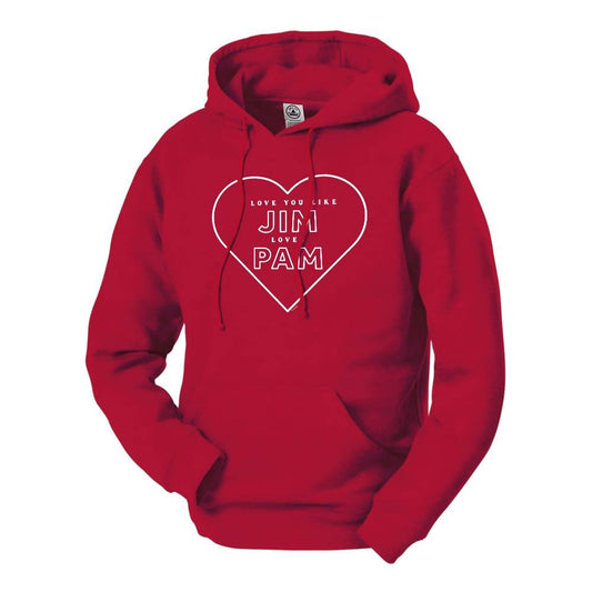 The Office Jim Loves Pam Hooded Sweatshirt-3