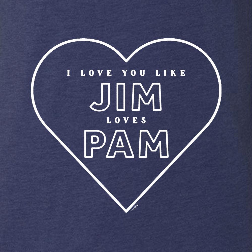 The Office Jim Loves Pam Men's Tri-Blend Short Sleeve T-Shirt