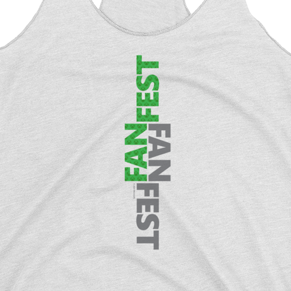 Xbox Fanfest Vertical Wordmark Women's Tri-Blend Racerback Tank Top