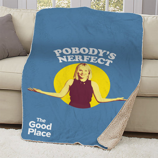 The Good Place Pobody's Nerfect Sherpa Blanket-2