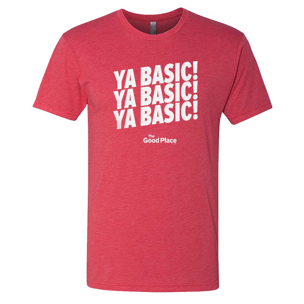 The Good Place Ya Basic X3 Men's Tri-Blend Short Sleeve T-Shirt