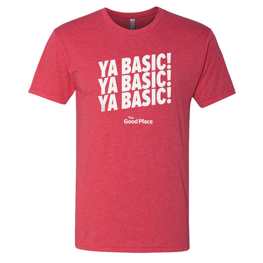 The Good Place Ya Basic X3 Men's Tri-Blend Short Sleeve T-Shirt