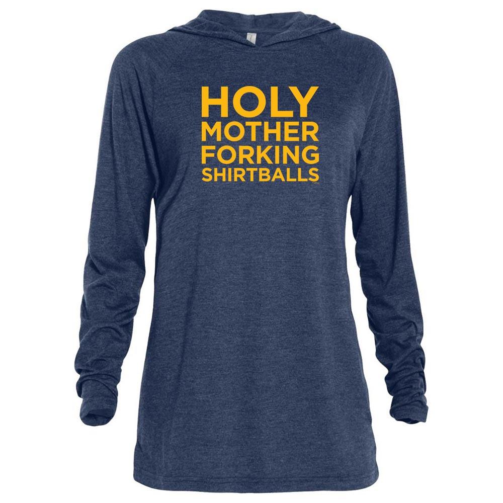 The Good Place Holy Mother Forking Shirtballs Tri-blend Raglan Hoodie