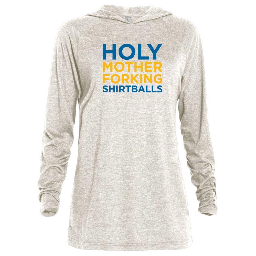 The Good Place Holy Mother Forking Shirtballs Tri-blend Raglan Hoodie