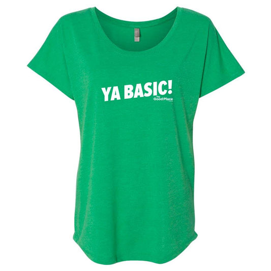 The Good Place Ya Basic! St. Patrick's Day Women's Tri-Blend Dolman T-Shirt