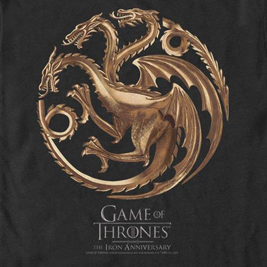 Game of Thrones Tagaryen Sigil Metal Short Sleeve T-Shirt-1