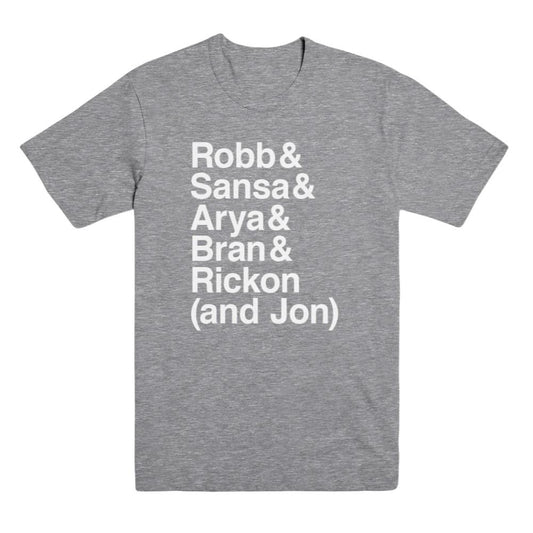 House Stark Names T-Shirt from Game of Thrones-0