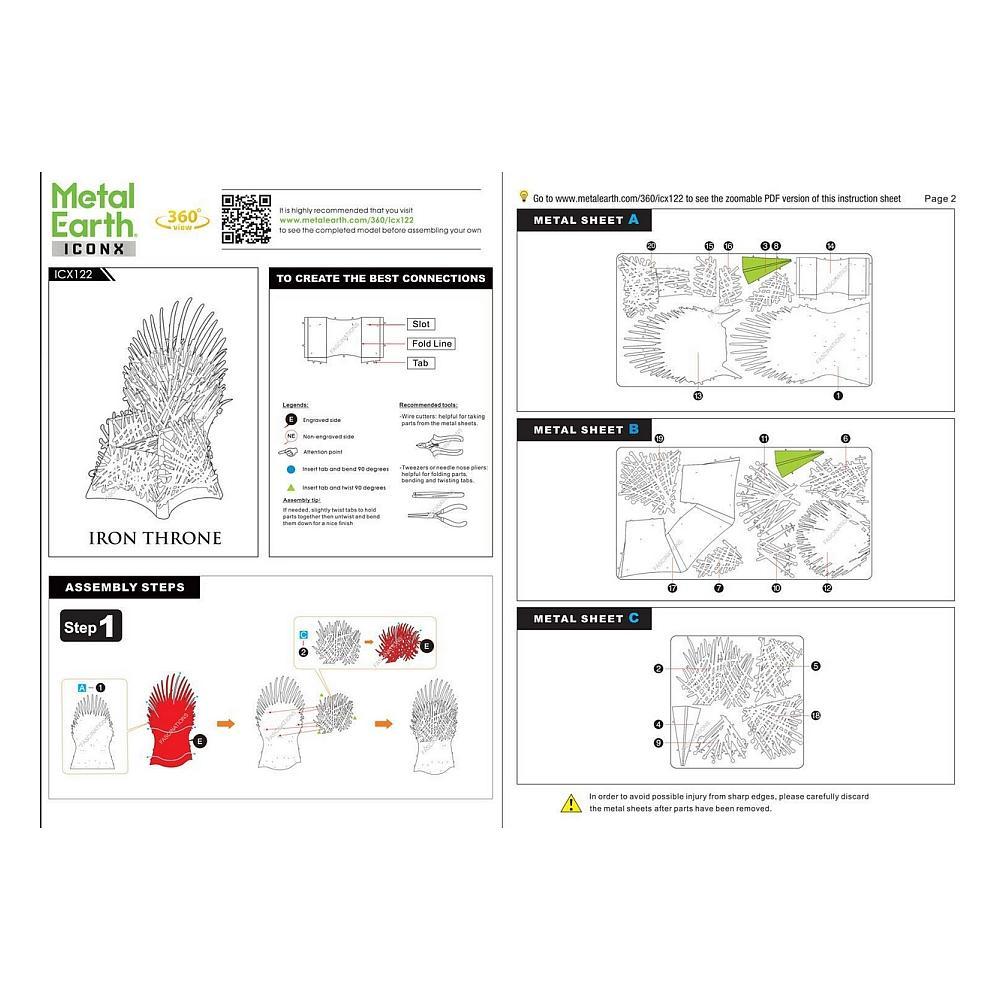 Iron Throne Metal Model from Game of Thrones