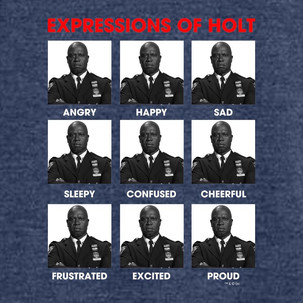 Brooklyn Nine-Nine Expressions of Holt Tri-Blend Raglan Hoodie