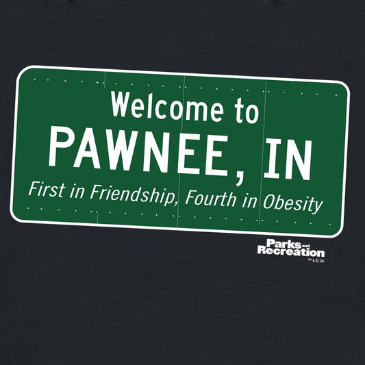 Parks and Recreation Pawnee Sign Hooded Sweatshirt-1