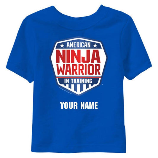 Personalized American Ninja Warrior In Training Kids T-Shirt-1