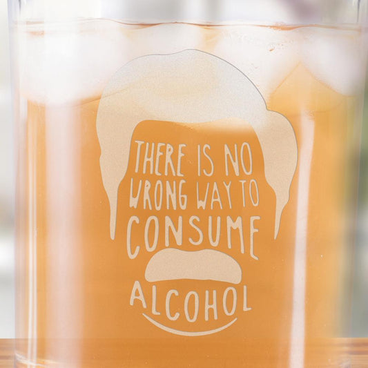 Parks and Recreation No Wrong Way to Consume Alcohol Rocks Glass-1