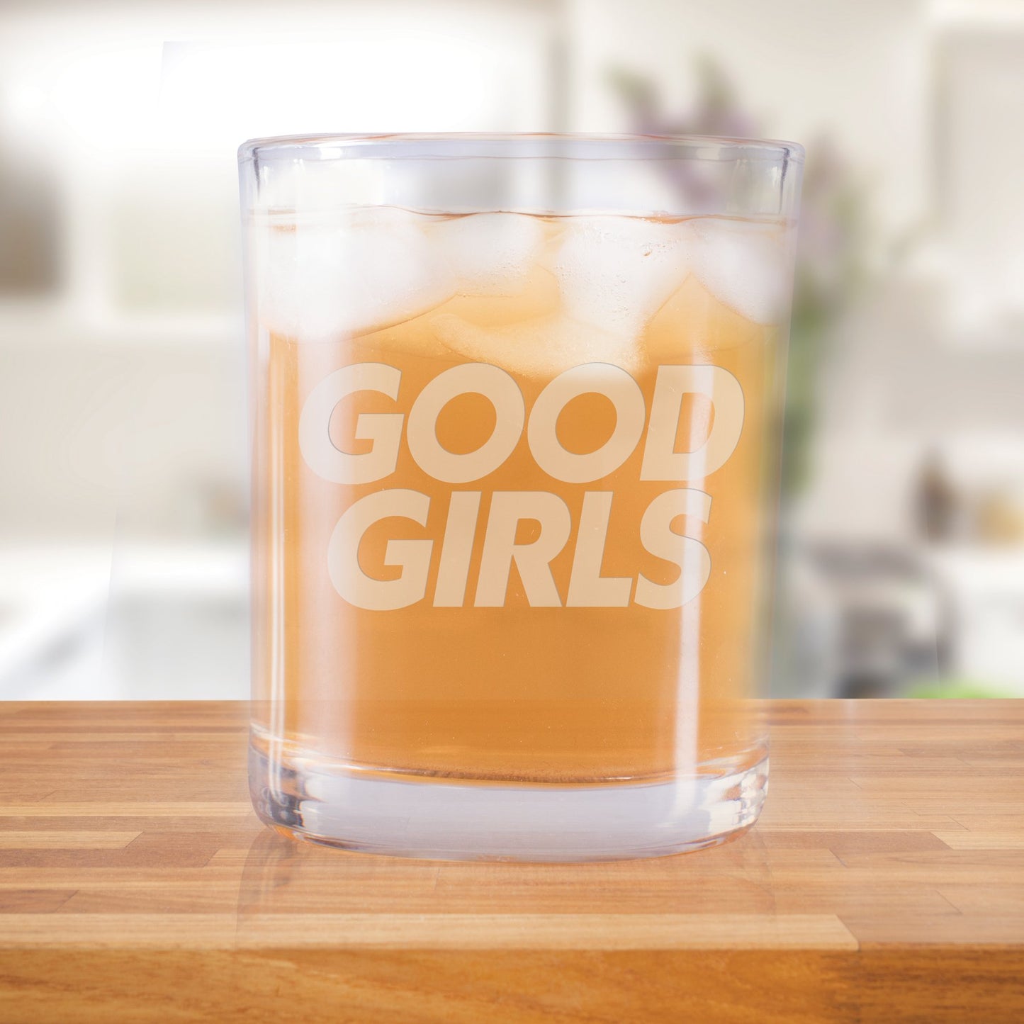 Good Girls logo Rocks Glass