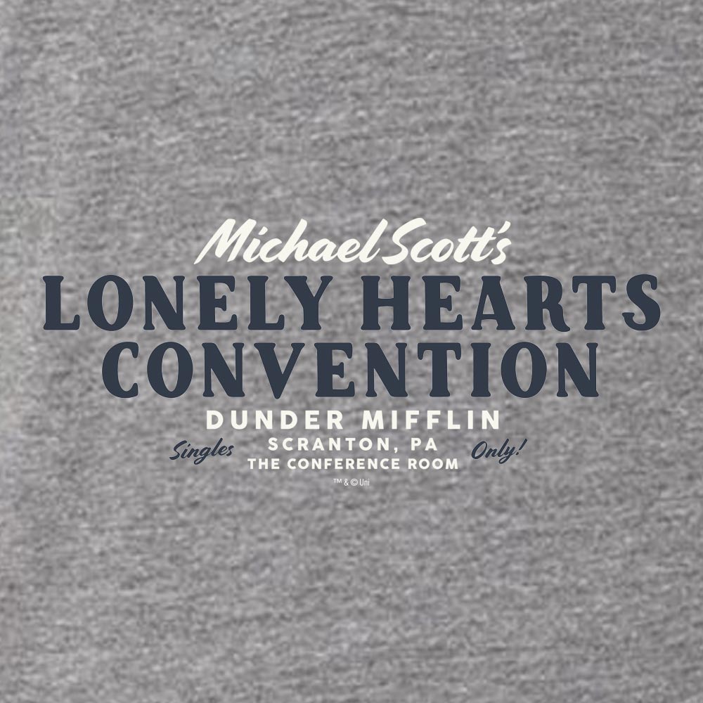 The Office Michael Scott Lonely Hearts Convention Men's Tri-Blend Short Sleeve T-Shirt