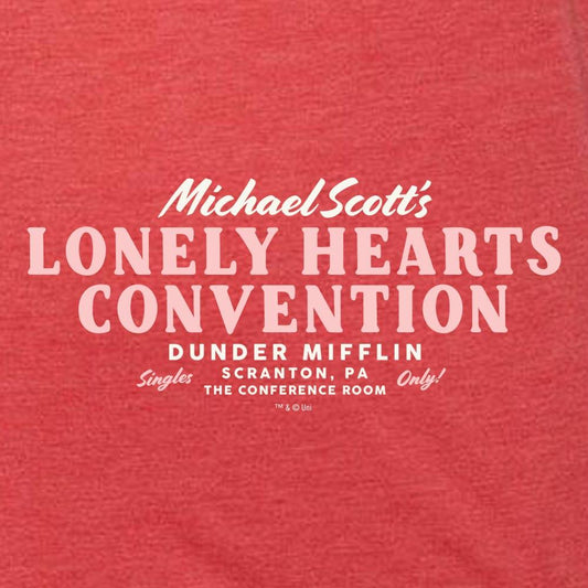 The Office Michael Scott Lonely Hearts Convention Tri-Blend Tank Top-1