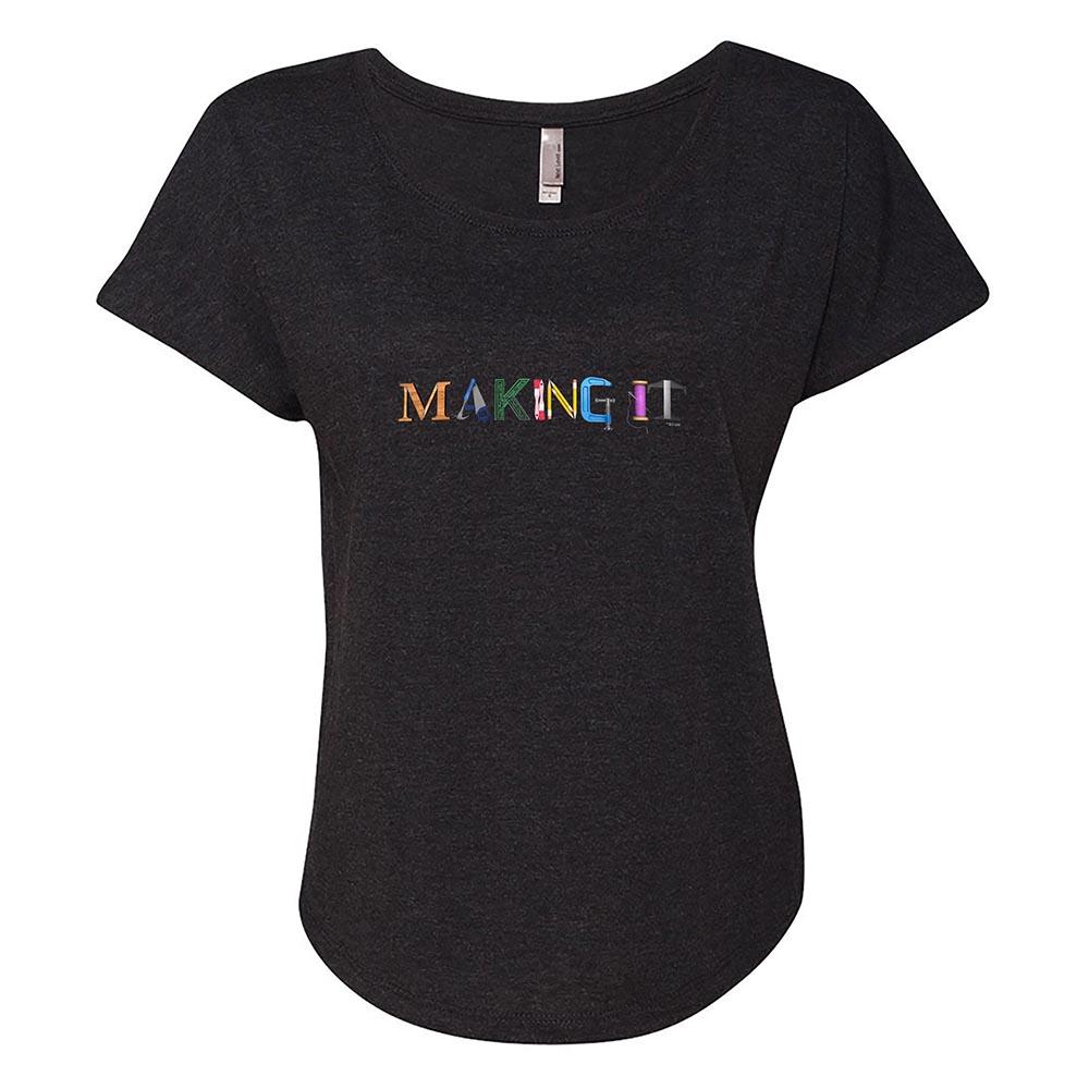 Making It Color Logo Women's Tri-Blend Dolman T-Shirt