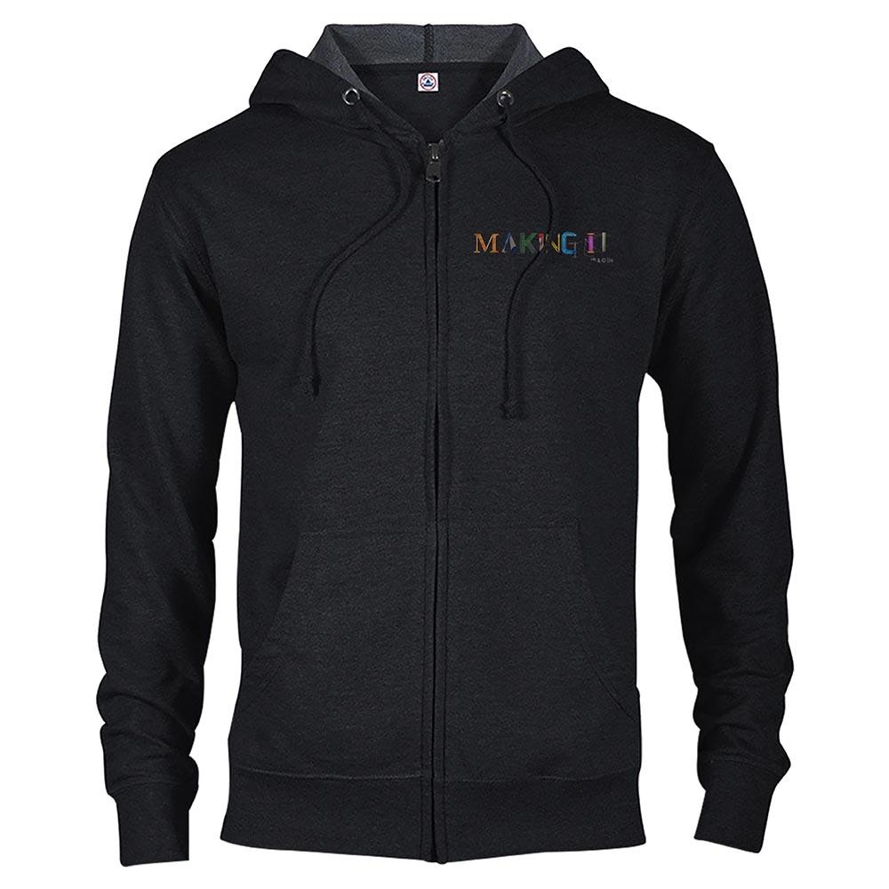 Making It Color Logo Lightweight Zip Up Hooded Sweatshirt