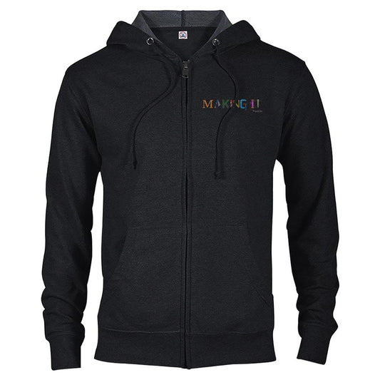 Making It Color Logo Lightweight Zip Up Hooded Sweatshirt