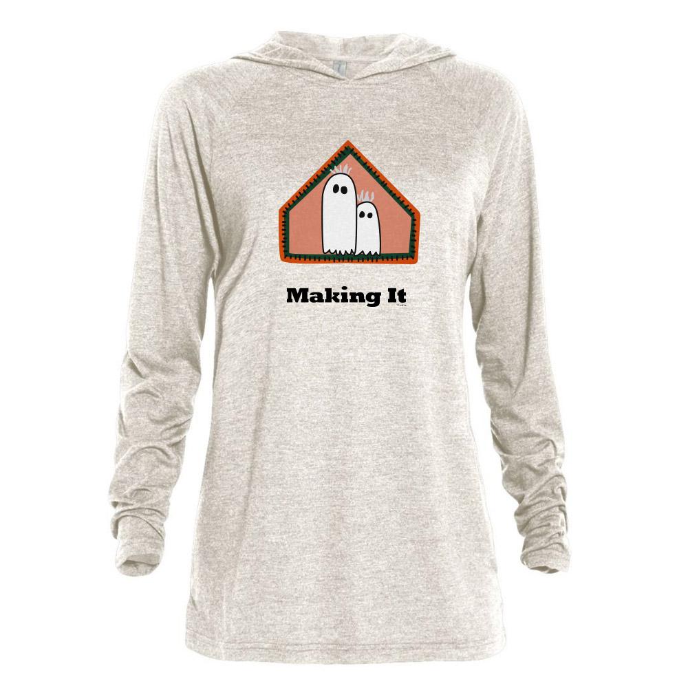 Making It Halloween Costume Patch Tri-blend Raglan Hoodie