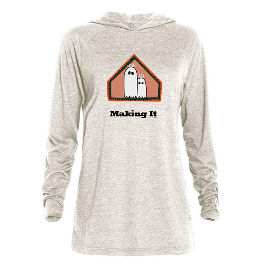 Making It Halloween Costume Patch Tri-blend Raglan Hoodie
